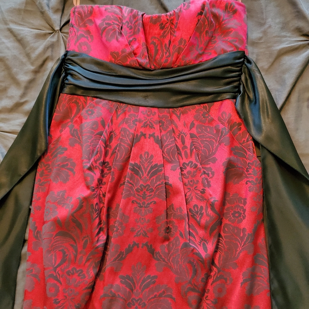 Strapless Satin Dress